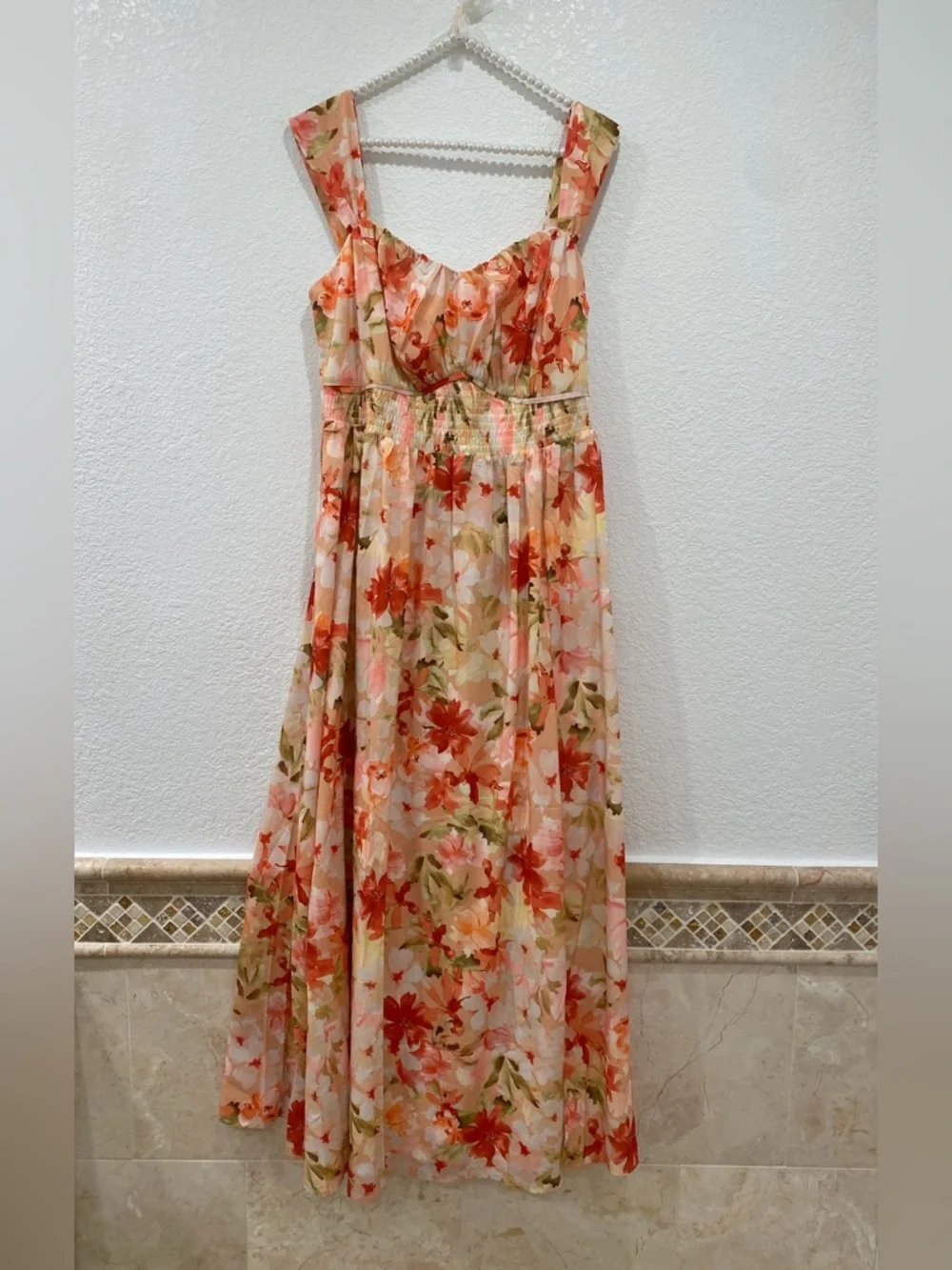 Grace Karin floral off shoulder maxi dress size L NWT - Picture 4 of 10
